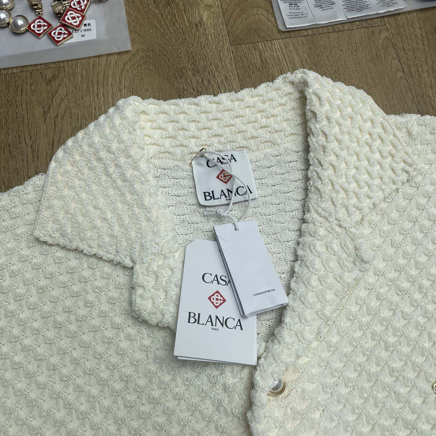 Casablanca Summer Textured-Knit Shirt   D0090 - DesignerGu