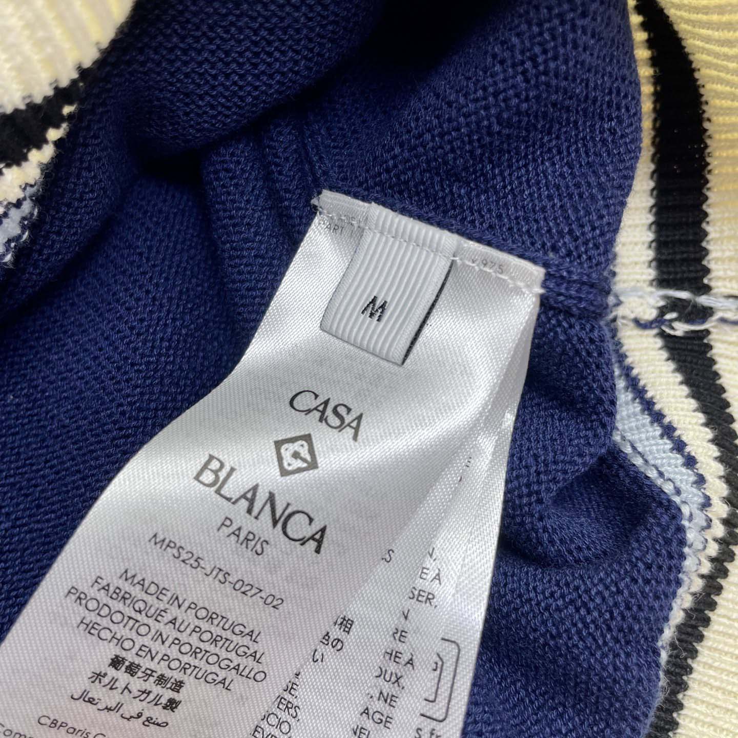 Casablanca Wool Knit Monogram Quarter-Zip Polo Shirt   D0099 - DesignerGu