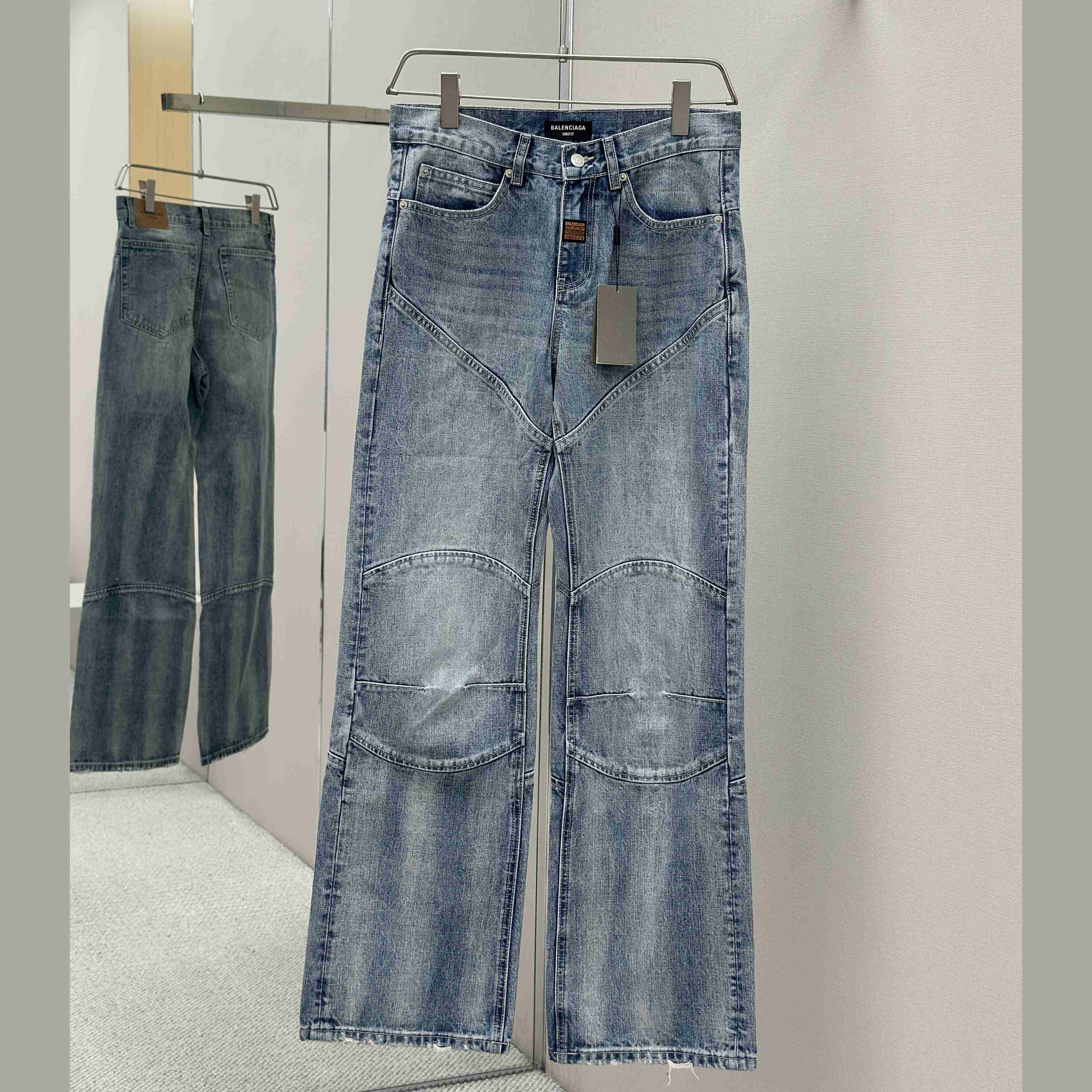 Balenciaga Fitted Low-waist Pants In Light Blue  - DesignerGu