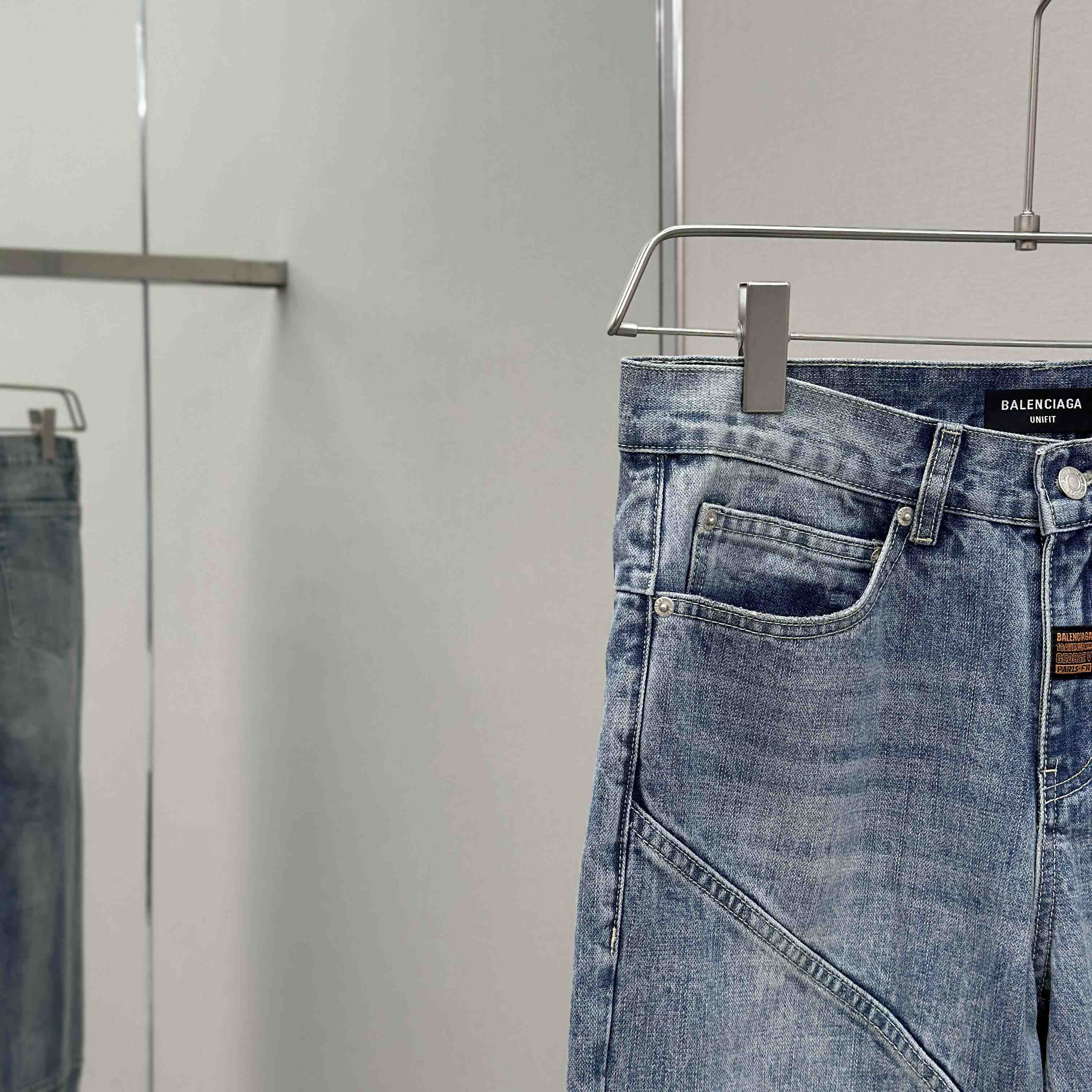 Balenciaga Fitted Low-waist Pants In Light Blue  - DesignerGu