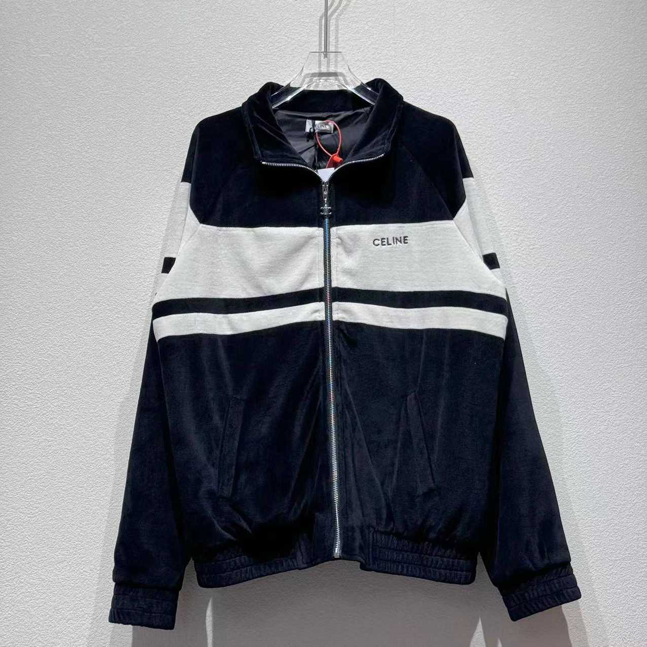 Celine Tracksuit Jacket In Velvet Jersey - DesignerGu