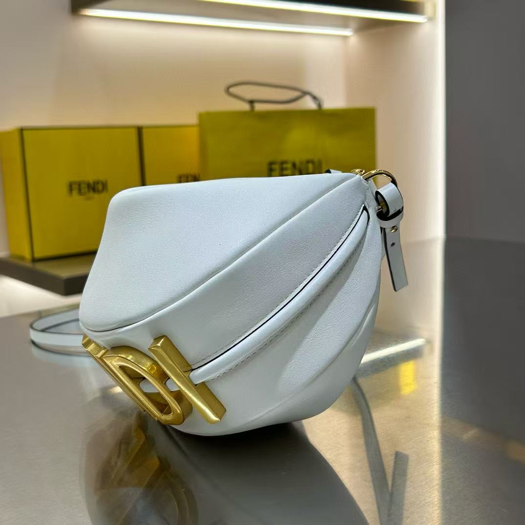Fendi Fendigraphy White Leather Bag - DesignerGu