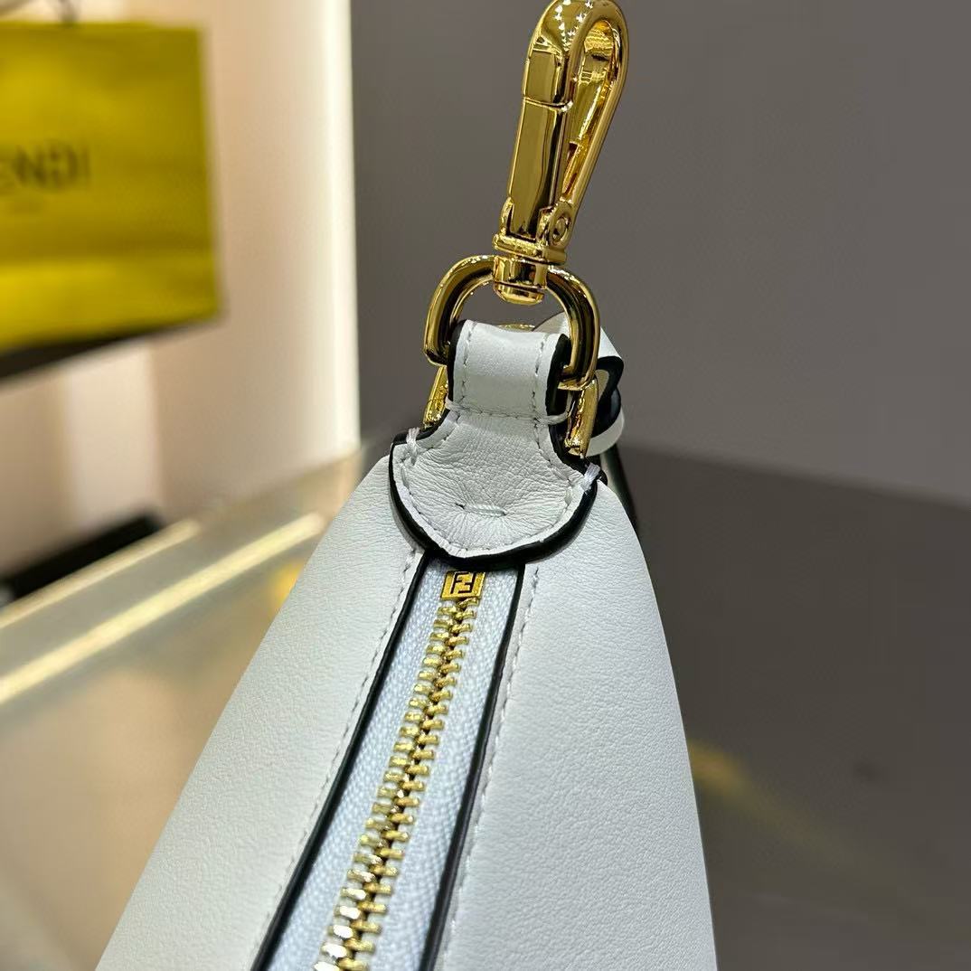 Fendi Fendigraphy White Leather Bag - DesignerGu