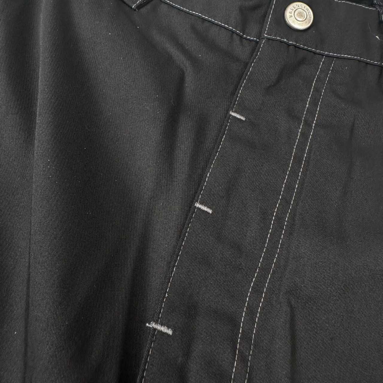 Balenciaga Utility Work Pants In Black Mixed Cotton Twill - DesignerGu