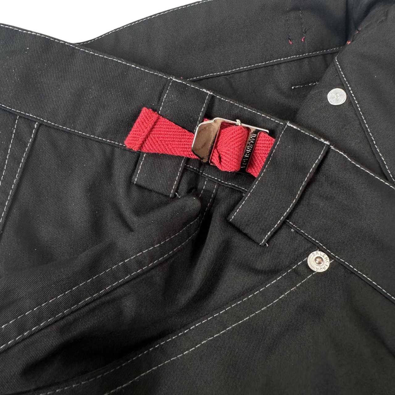 Balenciaga Utility Work Pants In Black Mixed Cotton Twill - DesignerGu