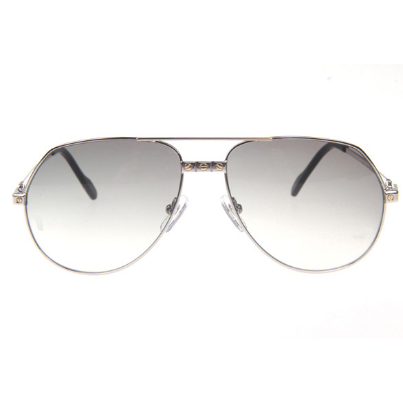 Cartier CT 1324912 Sunglasses In Silver Grey - DesignerGu