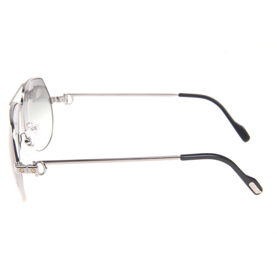 Cartier CT 1324912 Sunglasses In Silver Grey - DesignerGu