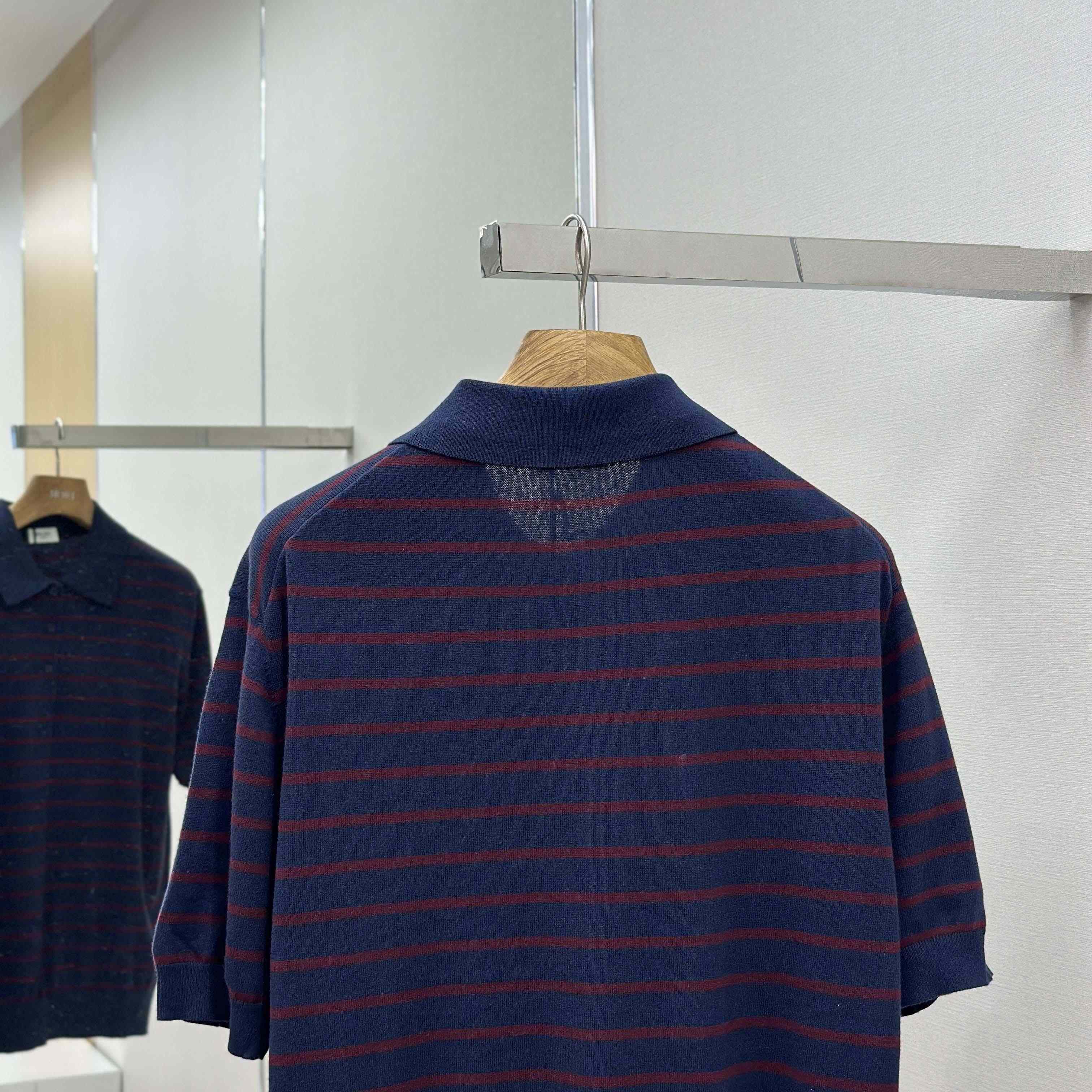 Celine Short-sleeved Polo Sweater In Fine Cotton - DesignerGu