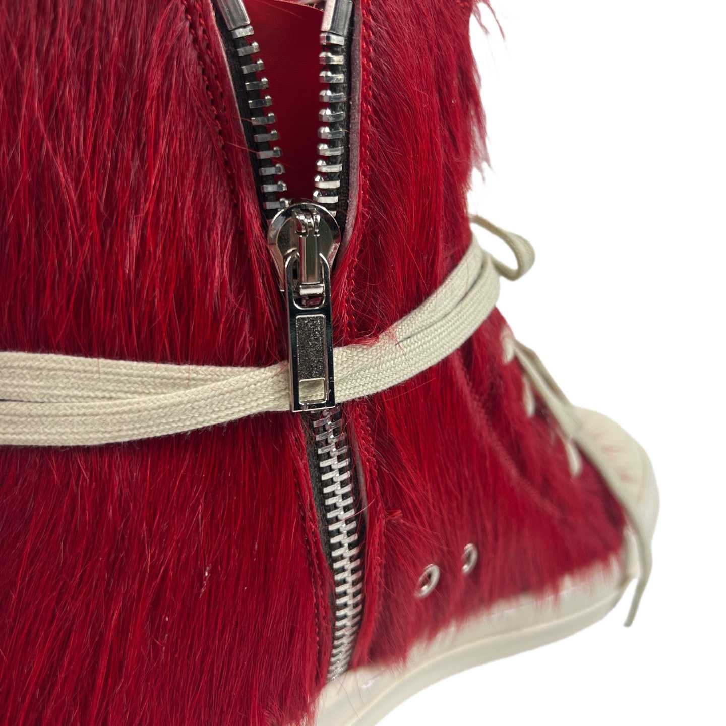 Rick Owens Pony Hair High-top Sneakers - DesignerGu