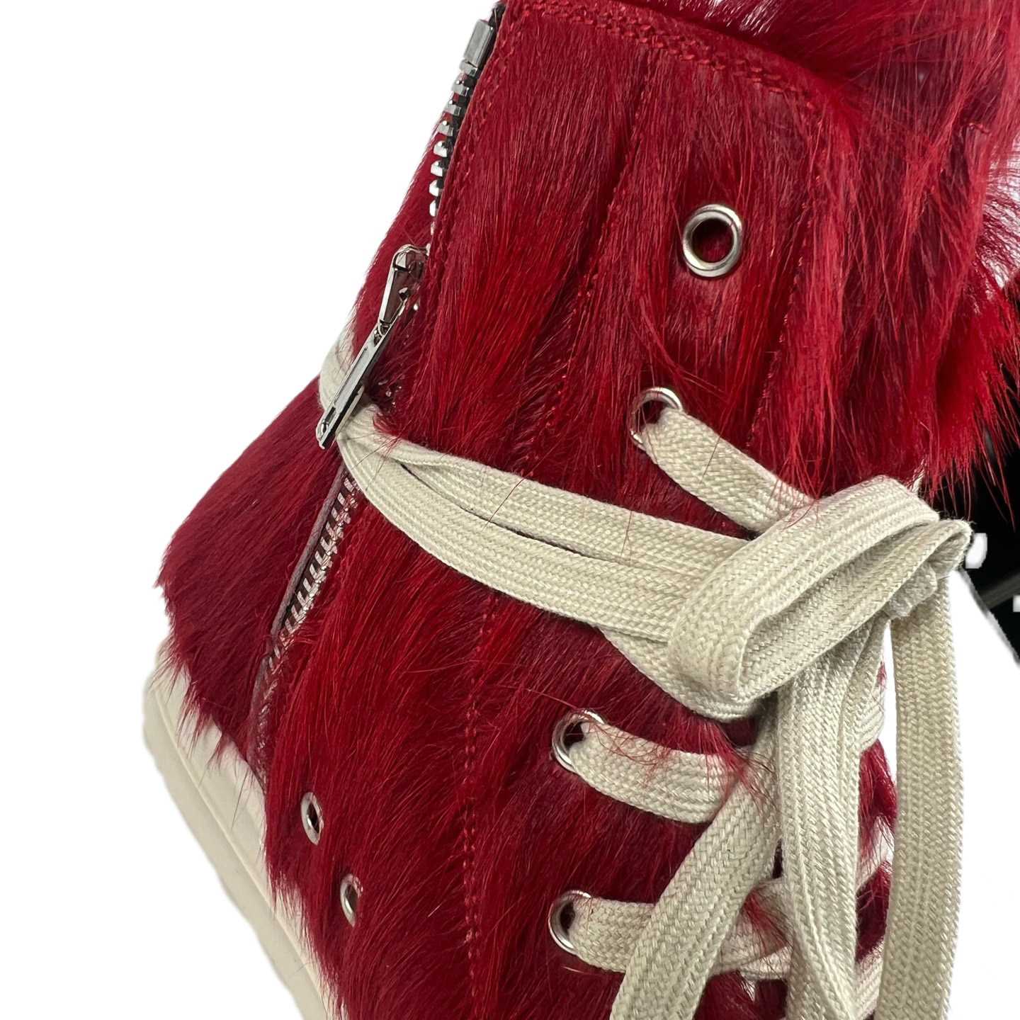 Rick Owens Pony Hair High-top Sneakers - DesignerGu