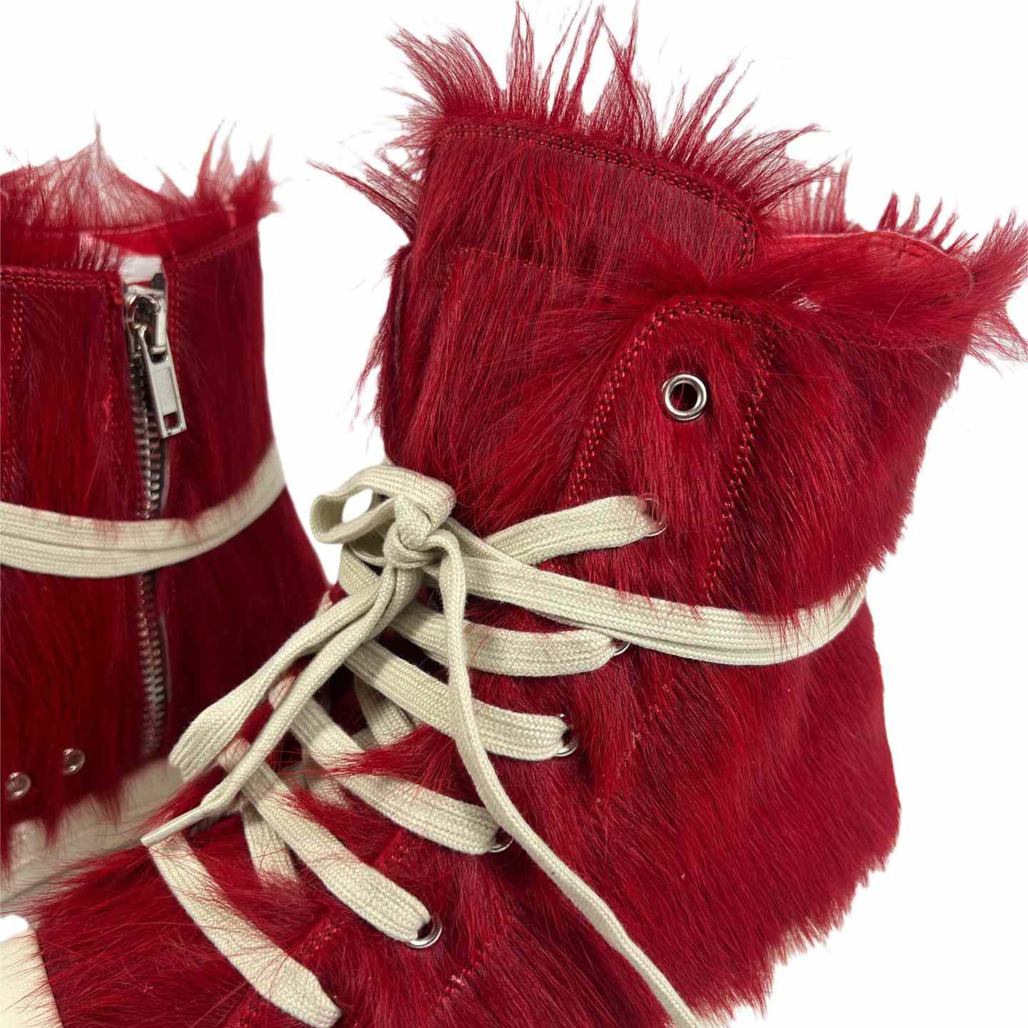 Rick Owens Pony Hair High-top Sneakers - DesignerGu