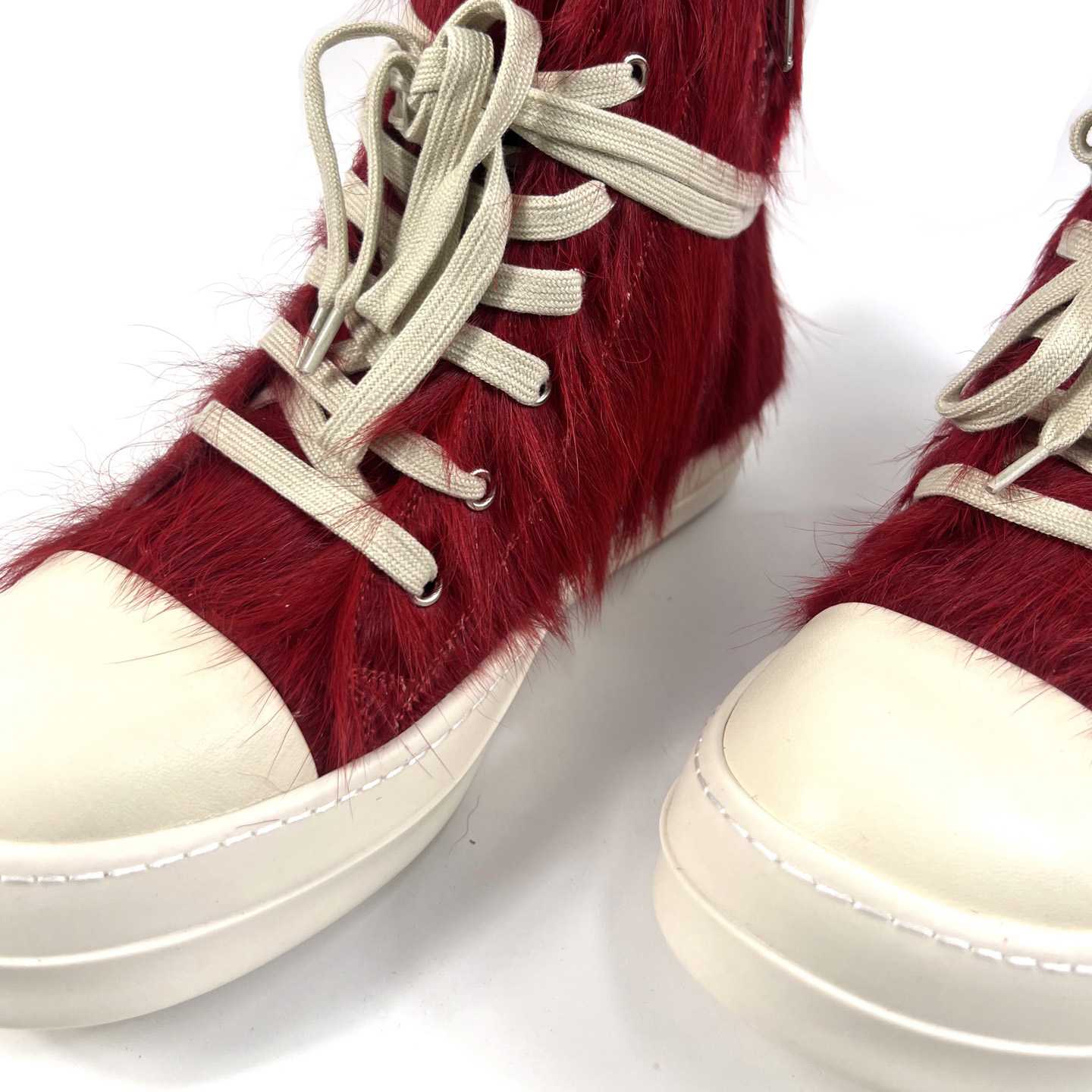 Rick Owens Pony Hair High-top Sneakers - DesignerGu