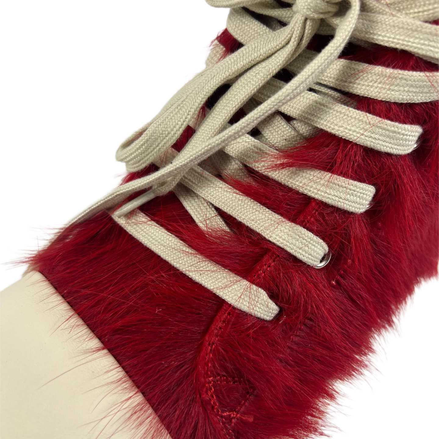 Rick Owens Pony Hair High-top Sneakers - DesignerGu