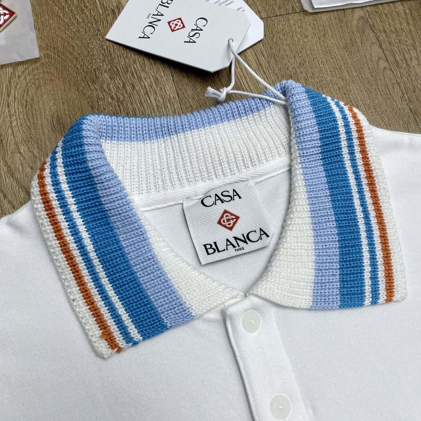 Casablanca Organic-cotton Polo Shirt   c1050 - DesignerGu