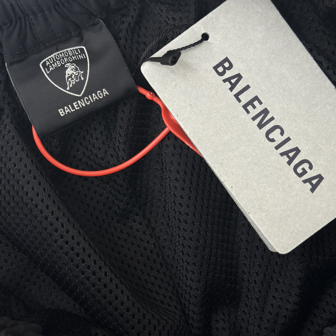 Balenciaga I Automobili Lamborghini Tracksuit Pants In Black Technical Fabric - DesignerGu