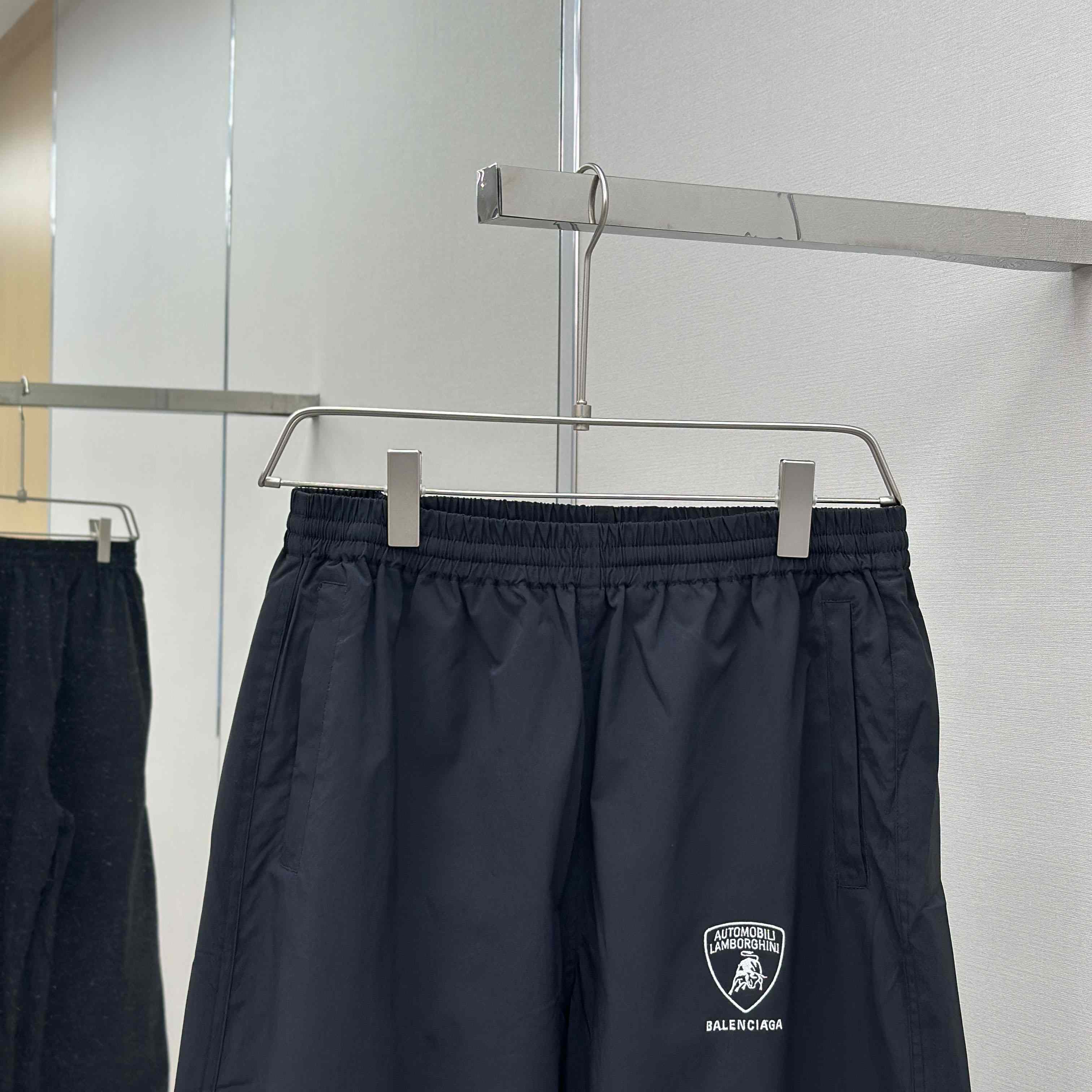 Balenciaga I Automobili Lamborghini Tracksuit Pants In Black Technical Fabric - DesignerGu