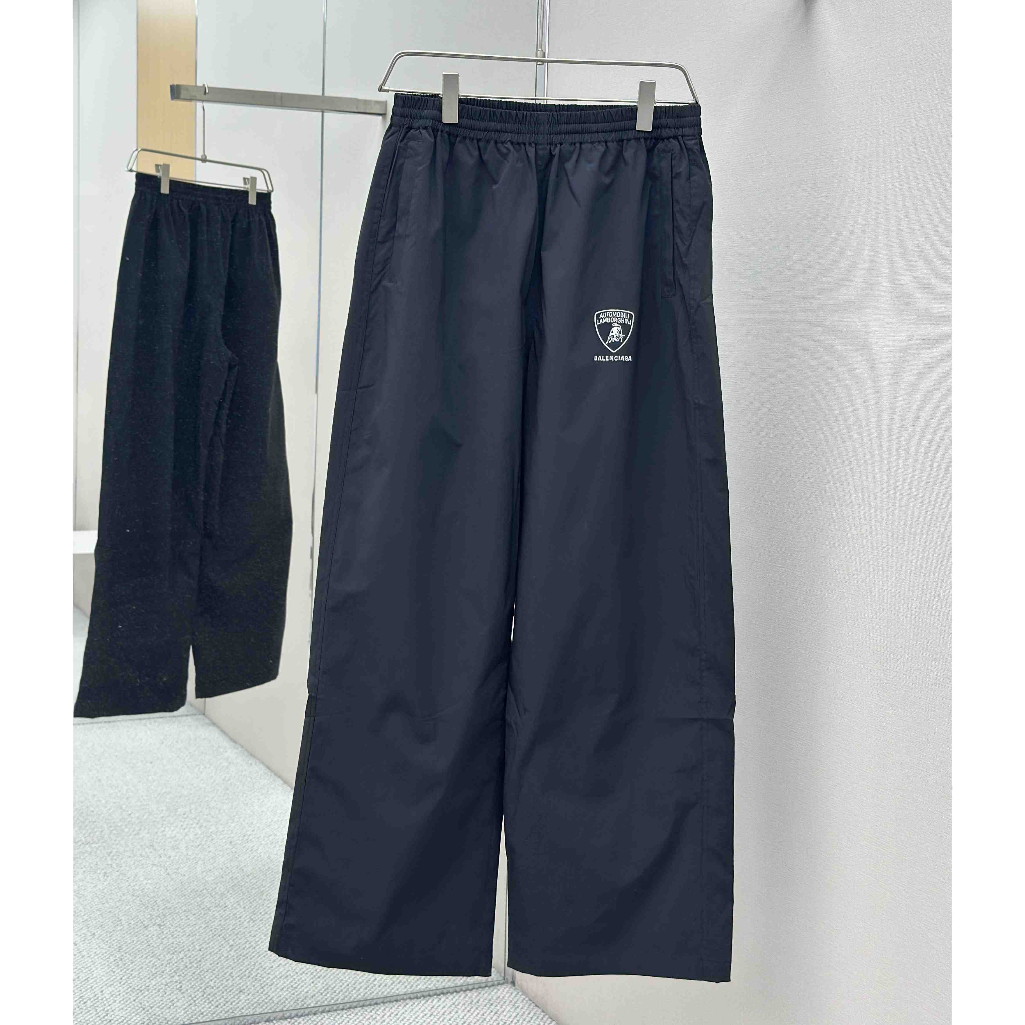 Balenciaga I Automobili Lamborghini Tracksuit Pants In Black Technical Fabric - DesignerGu