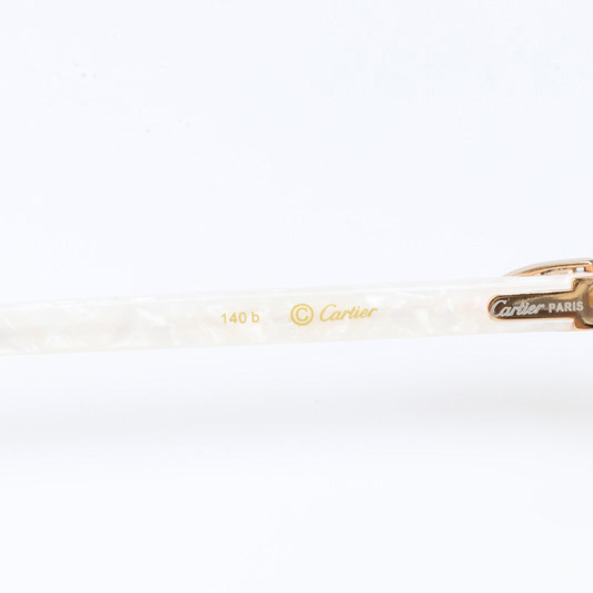 Cartier CT 3524012 Big Diamond Eyeglasses In Gold White - DesignerGu