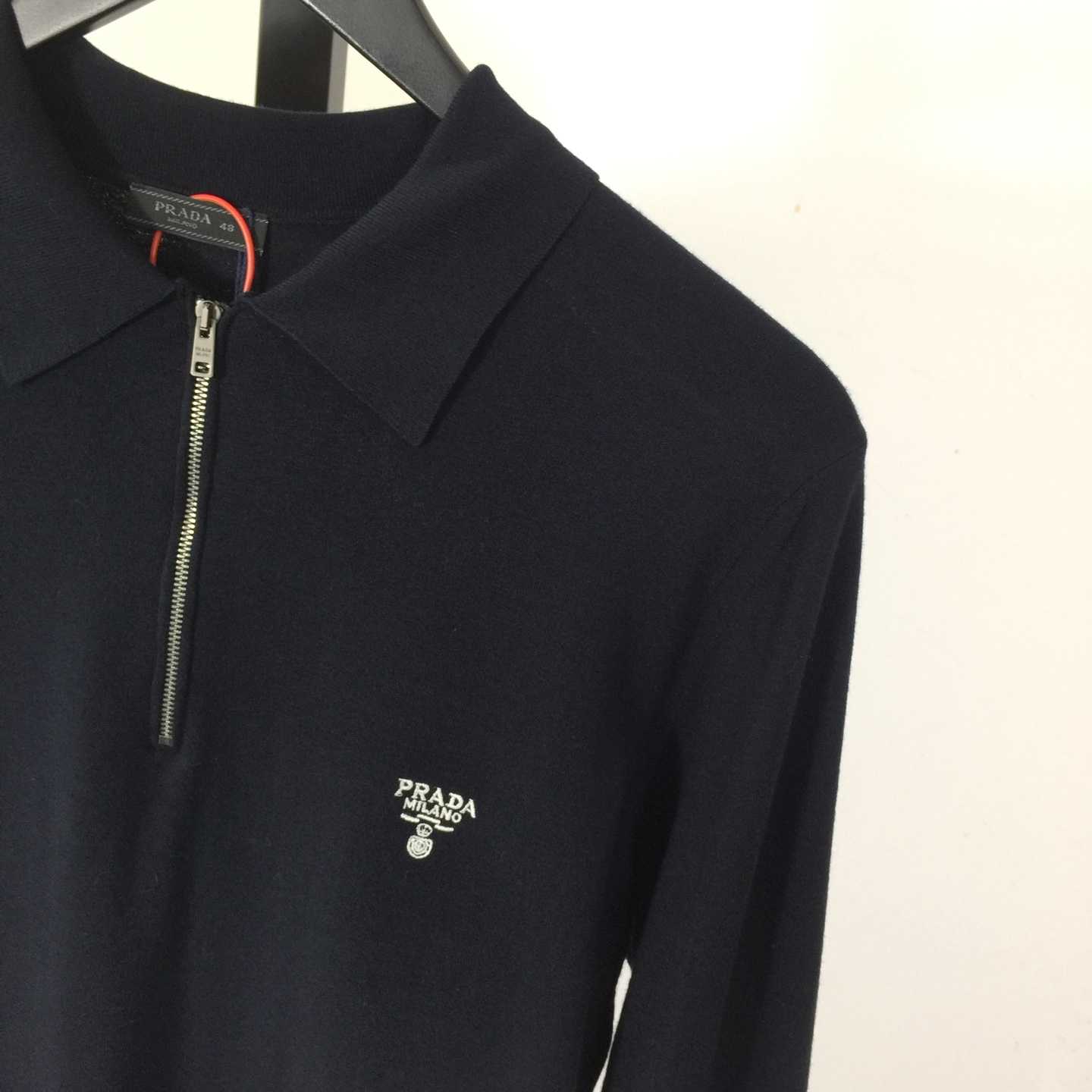 Prada Superfine Wool Polo Shirt - DesignerGu
