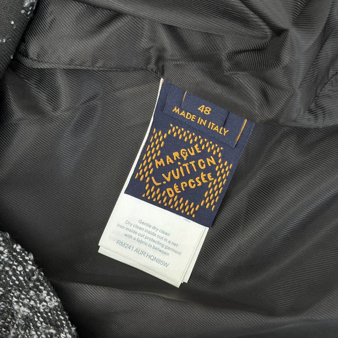 Louis Vuitton Denim Bouclette Collarless Jacket   1AHBR4 - DesignerGu