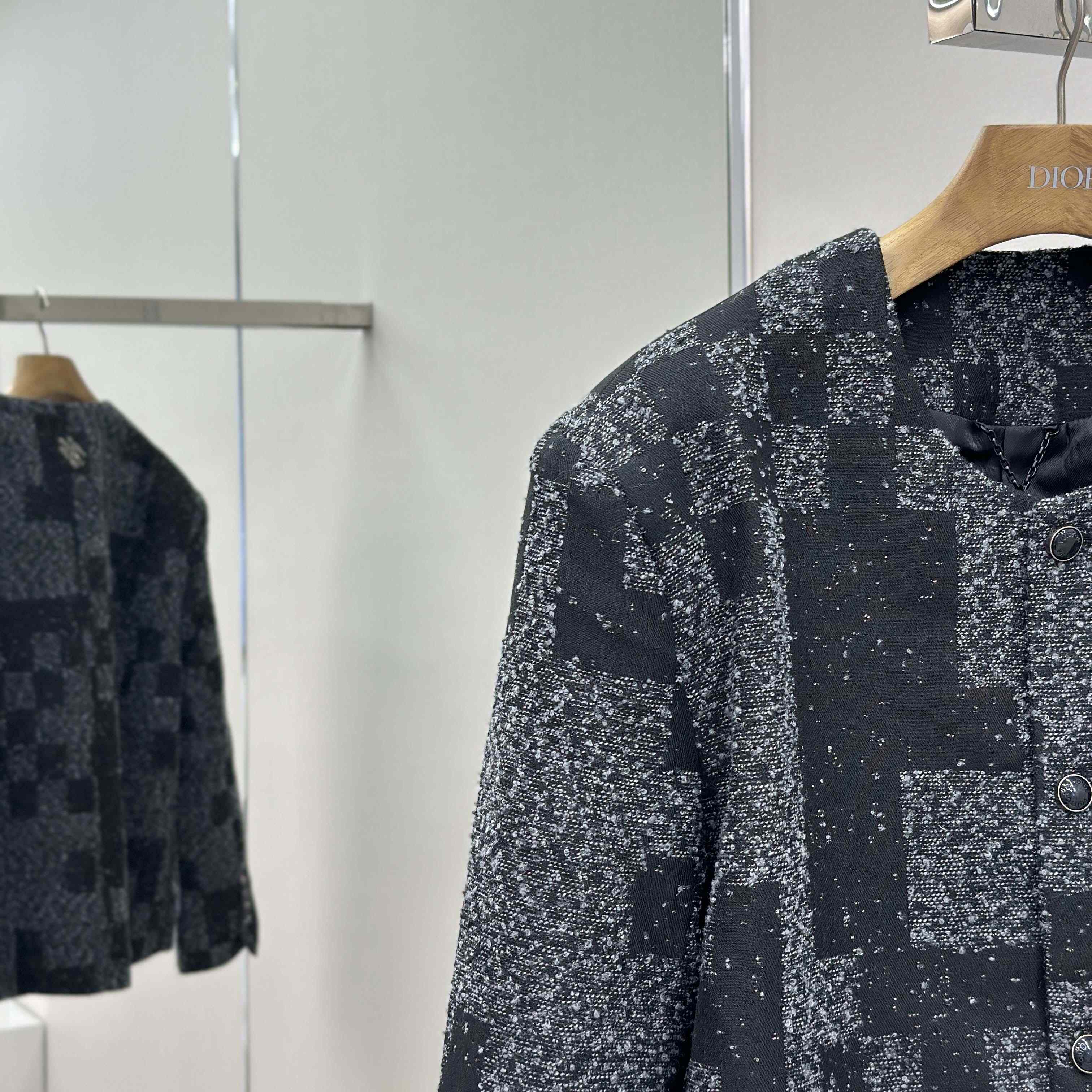 Louis Vuitton Denim Bouclette Collarless Jacket   1AHBR4 - DesignerGu