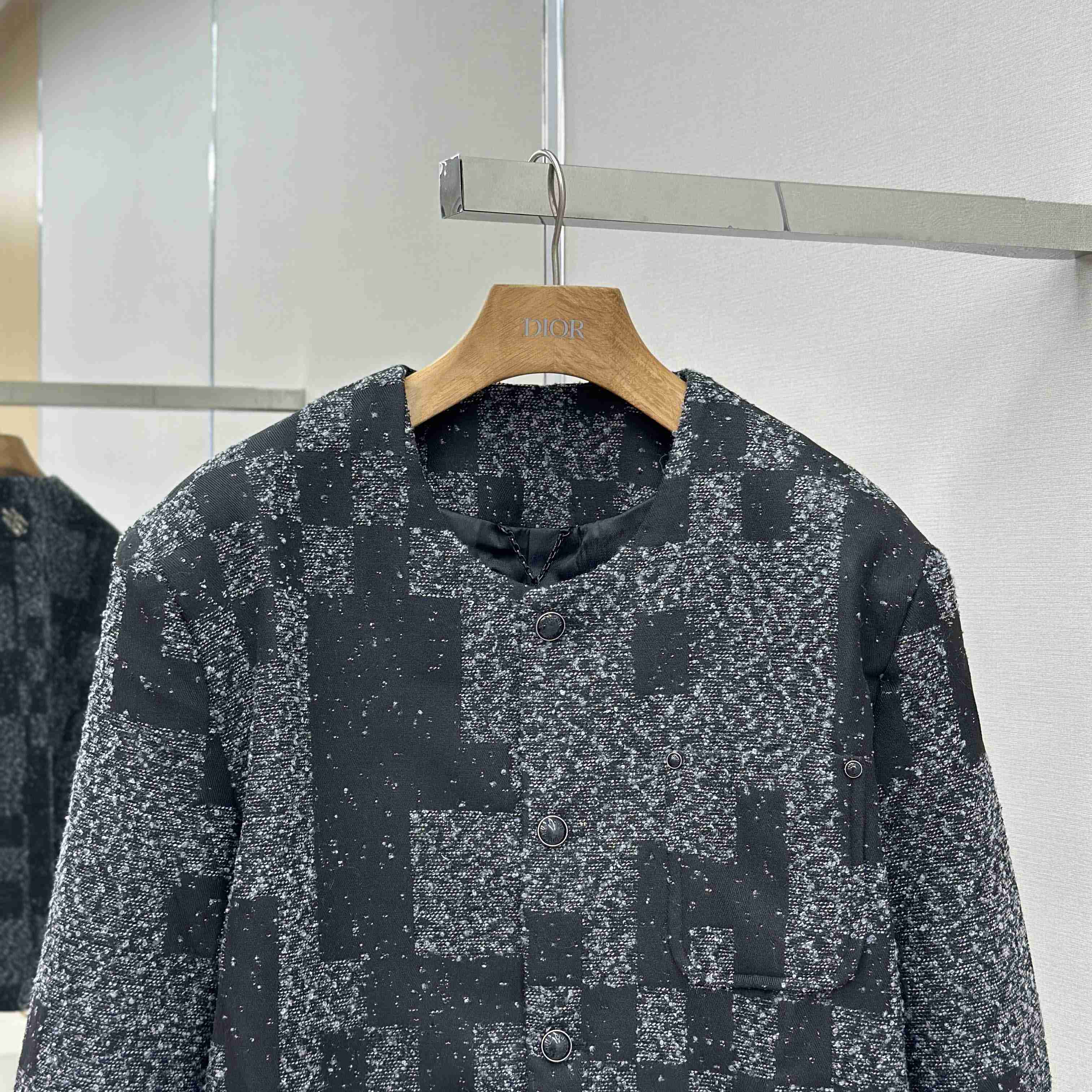 Louis Vuitton Denim Bouclette Collarless Jacket   1AHBR4 - DesignerGu