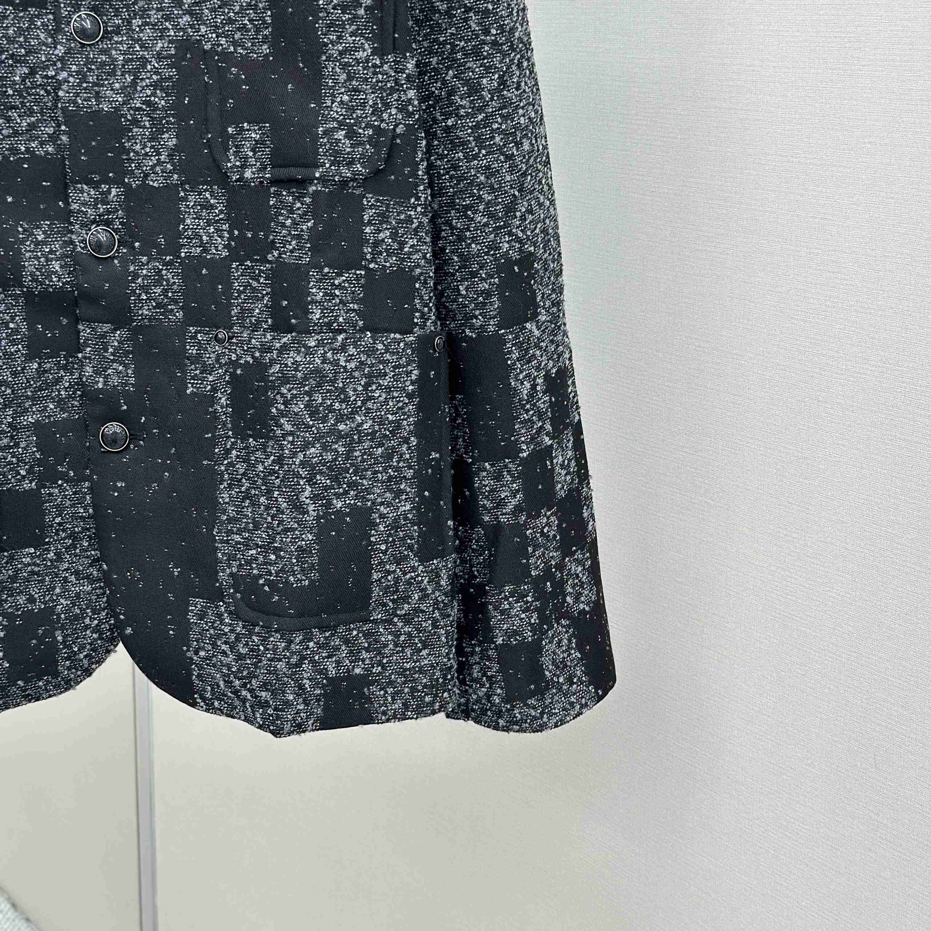 Louis Vuitton Denim Bouclette Collarless Jacket   1AHBR4 - DesignerGu