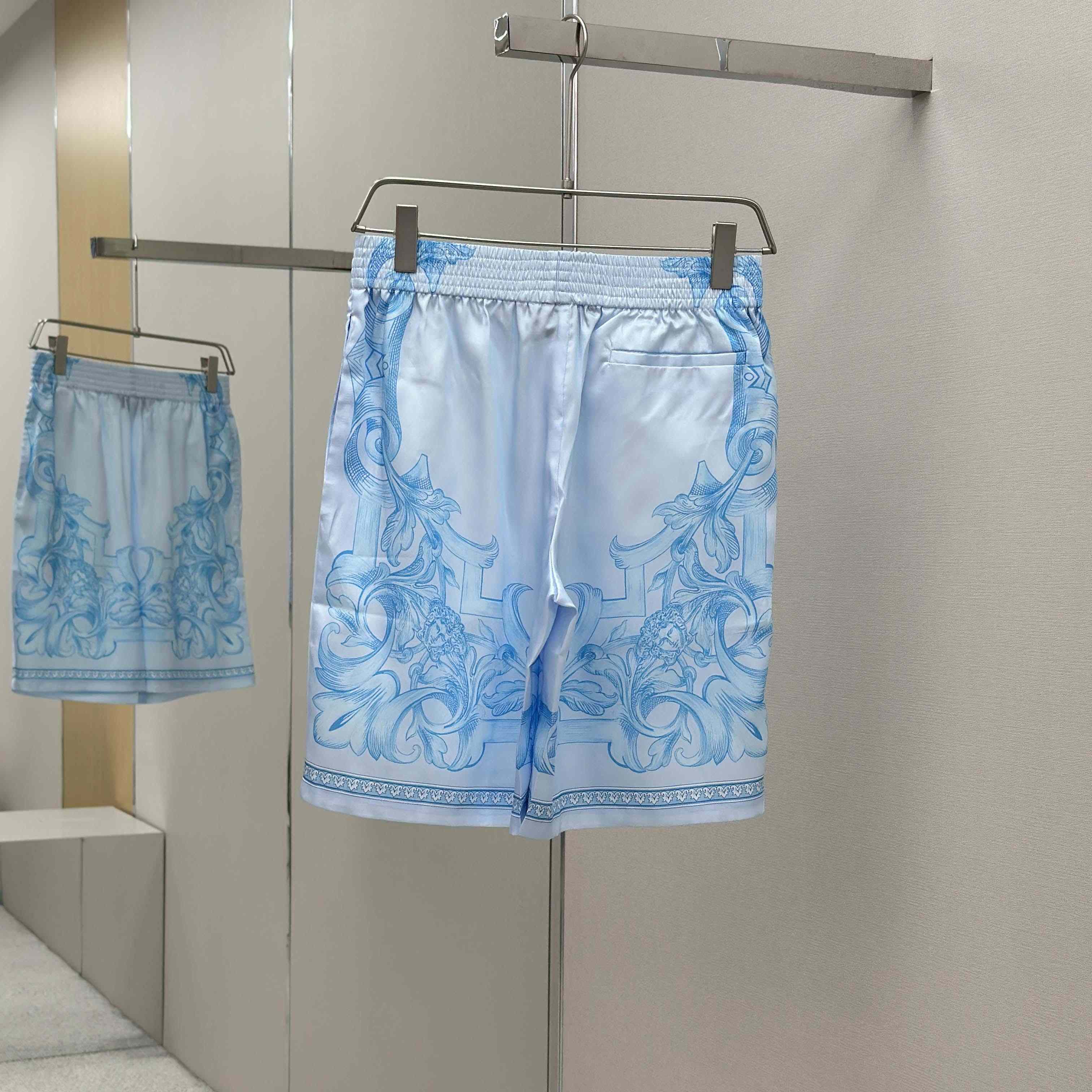 Versace Architectural Baroque Silk Shirt & Silk Shorts - DesignerGu