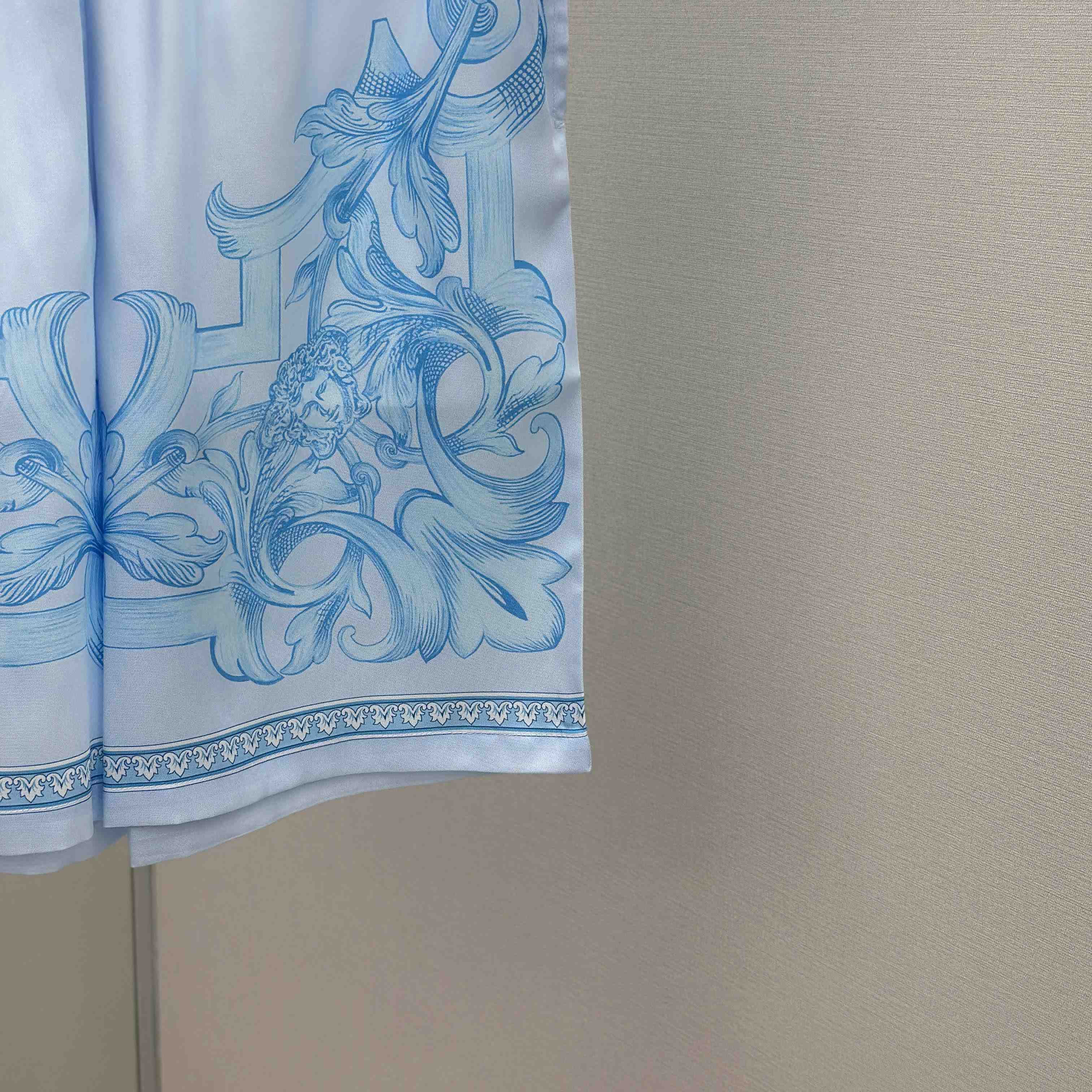 Versace Architectural Baroque Silk Shirt & Silk Shorts - DesignerGu