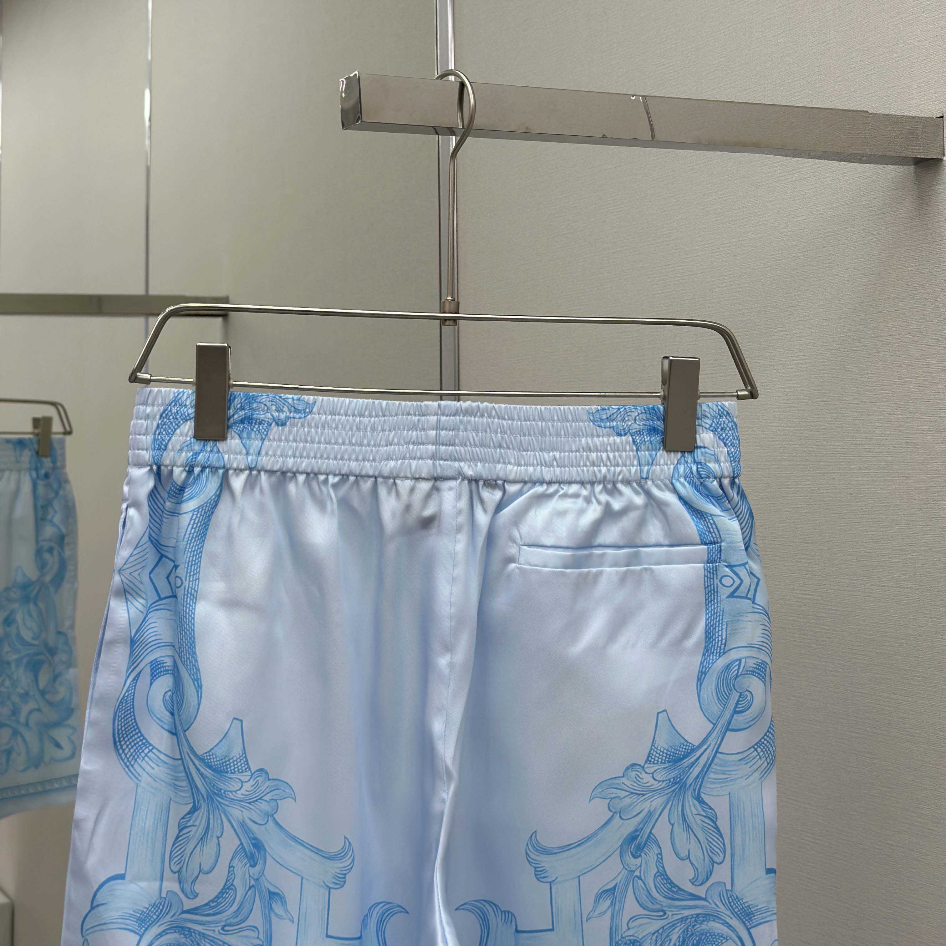 Versace Architectural Baroque Silk Shirt & Silk Shorts - DesignerGu