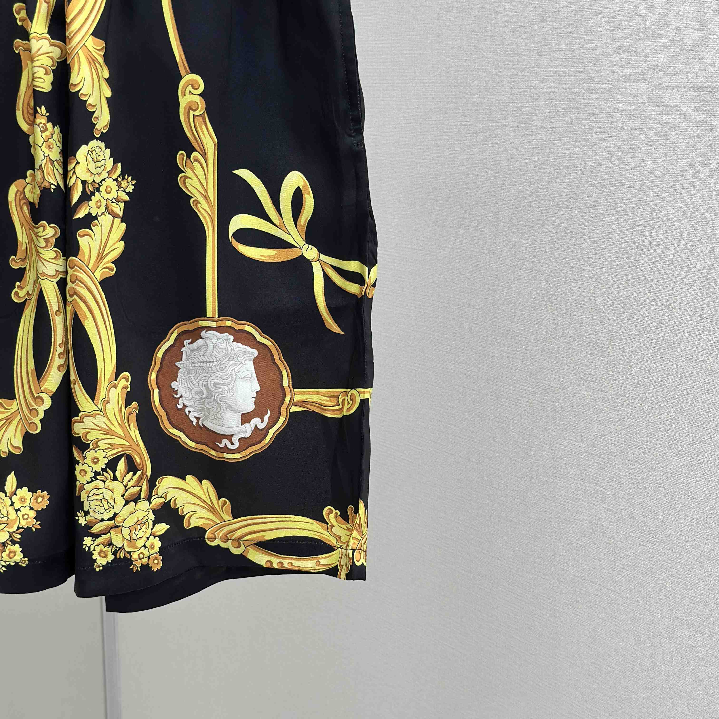 Versace Cameo Silk Shirt & Swim Boardshorts - DesignerGu