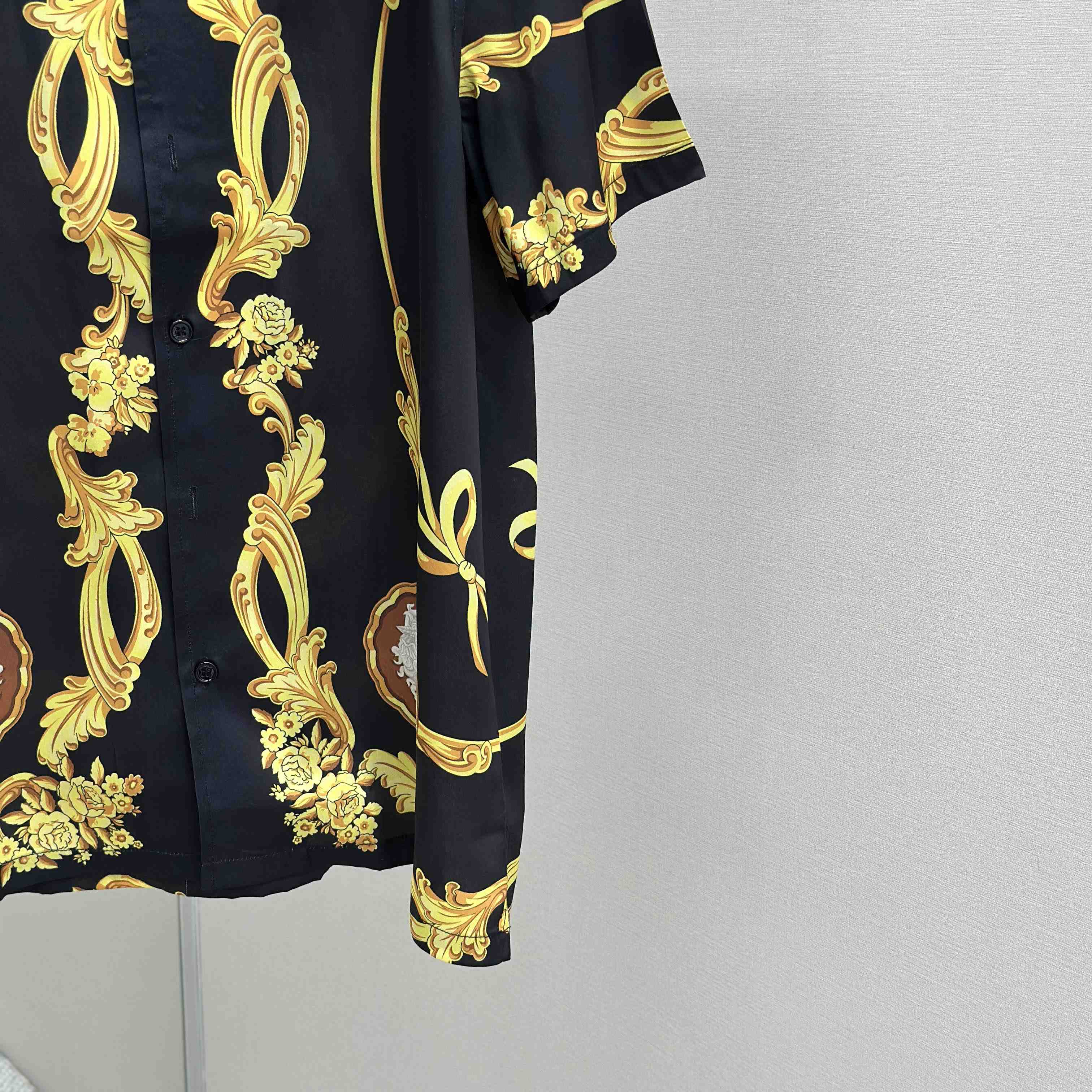 Versace Cameo Silk Shirt & Swim Boardshorts - DesignerGu