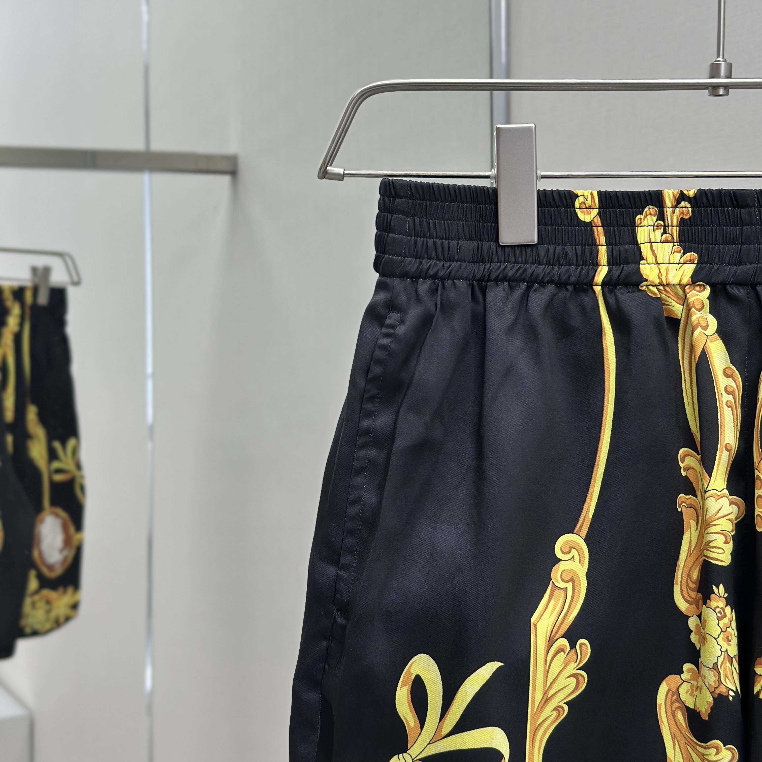 Versace Cameo Silk Shirt & Swim Boardshorts - DesignerGu