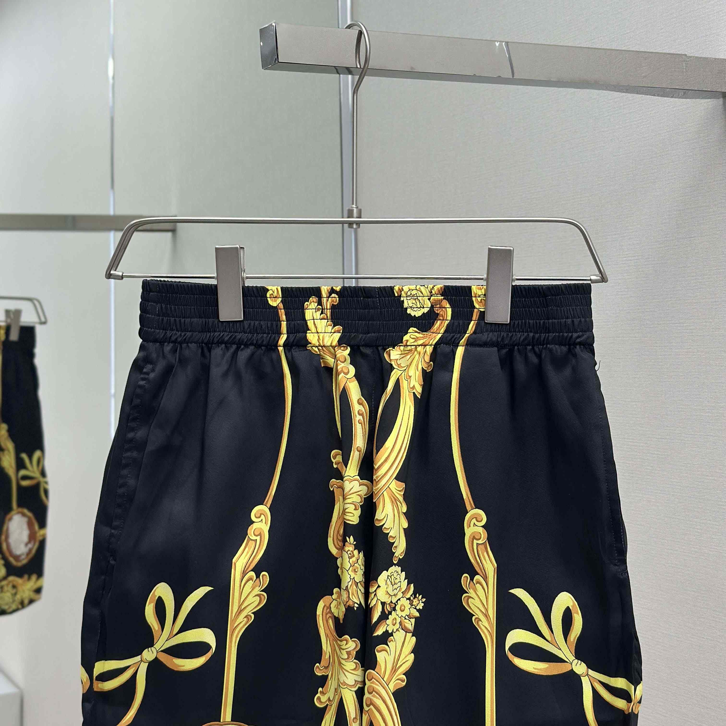 Versace Cameo Silk Shirt & Swim Boardshorts - DesignerGu