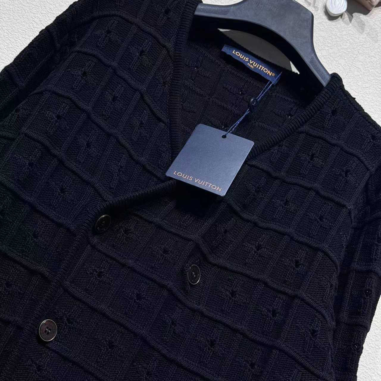 Louis Vuitton Double-Breasted Knit Jacket   1AHVNK - DesignerGu