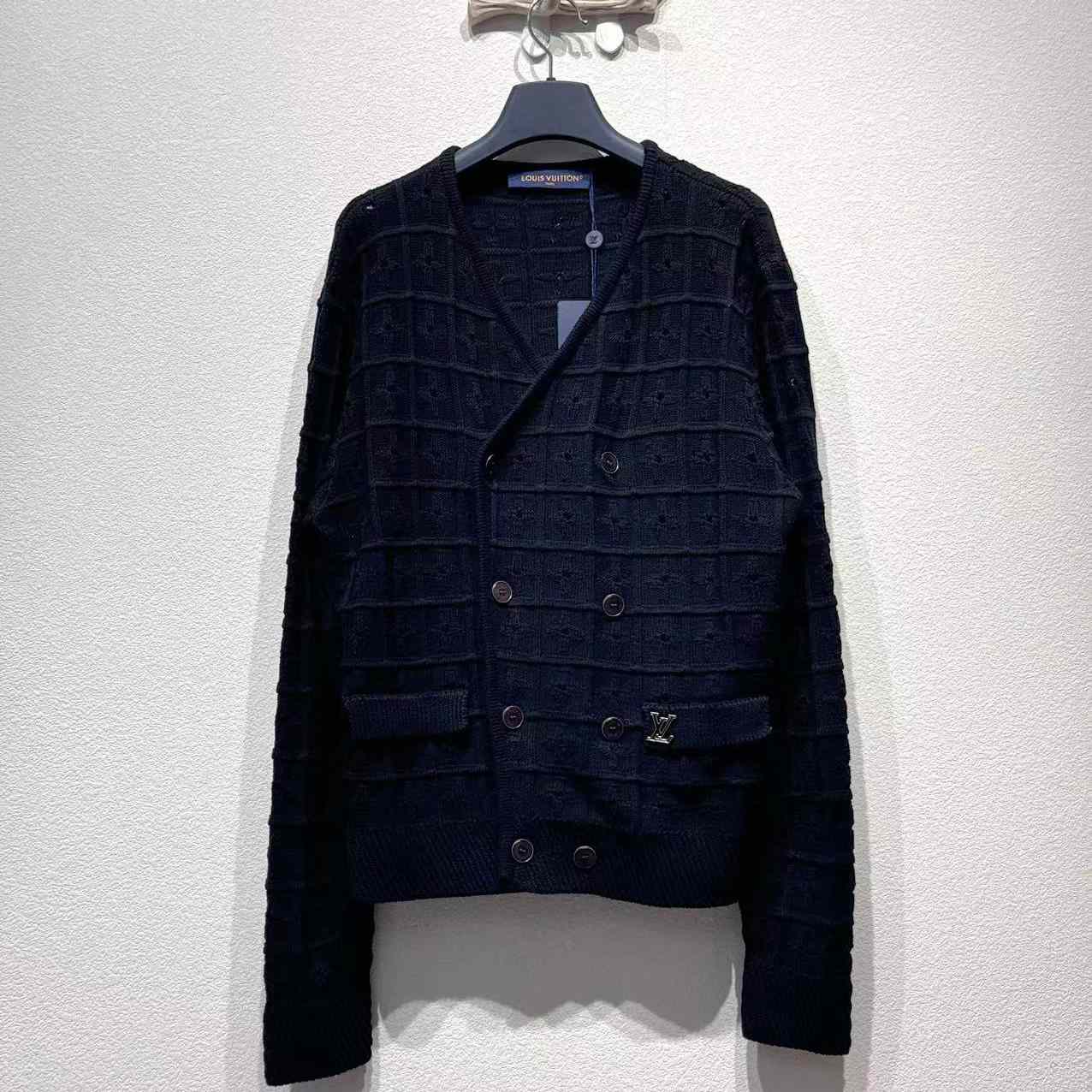 Louis Vuitton Double-Breasted Knit Jacket   1AHVNK - DesignerGu