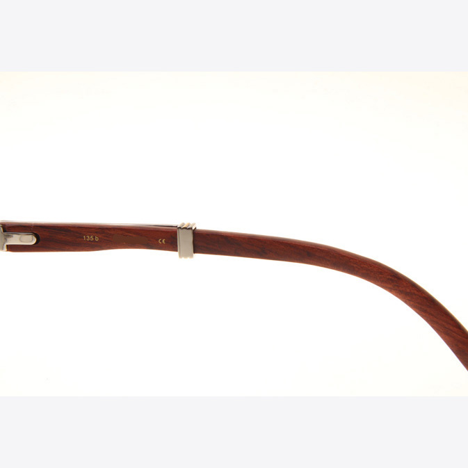 Cartier CT 1990-0692 Wood Sunglasses In Silver Grey - DesignerGu