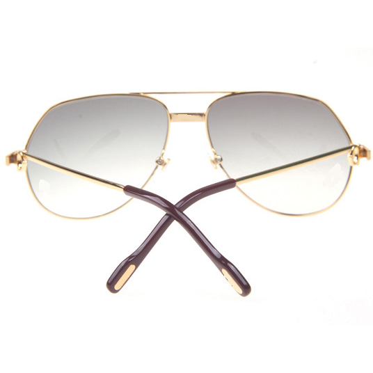 Cartier CT 1324912 Sunglasses In Gold Grey - DesignerGu