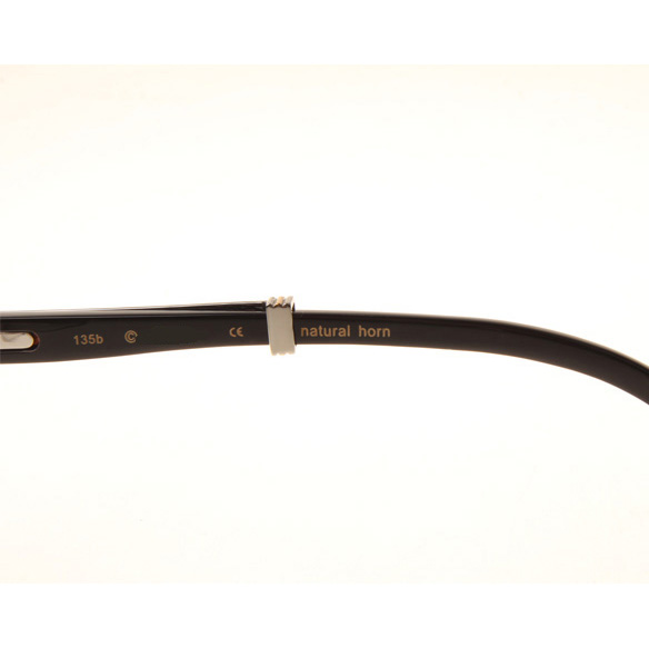 Cartier CT1990-0692 Black Buffalo Sunglasses In Silver Grey - DesignerGu