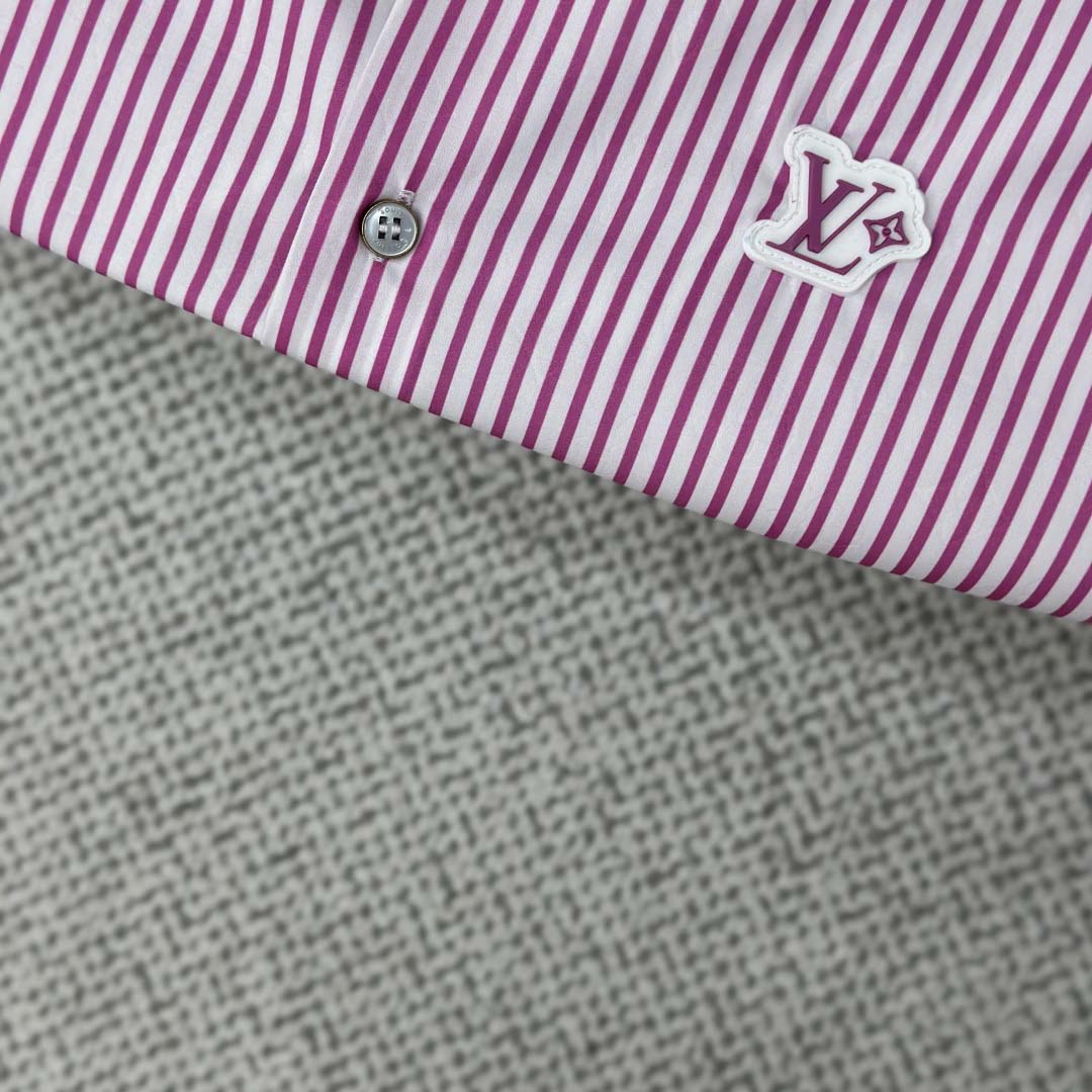 Louis Vuitton Monogram Striped Short-Sleeved Shirt   1AHVX7 - DesignerGu