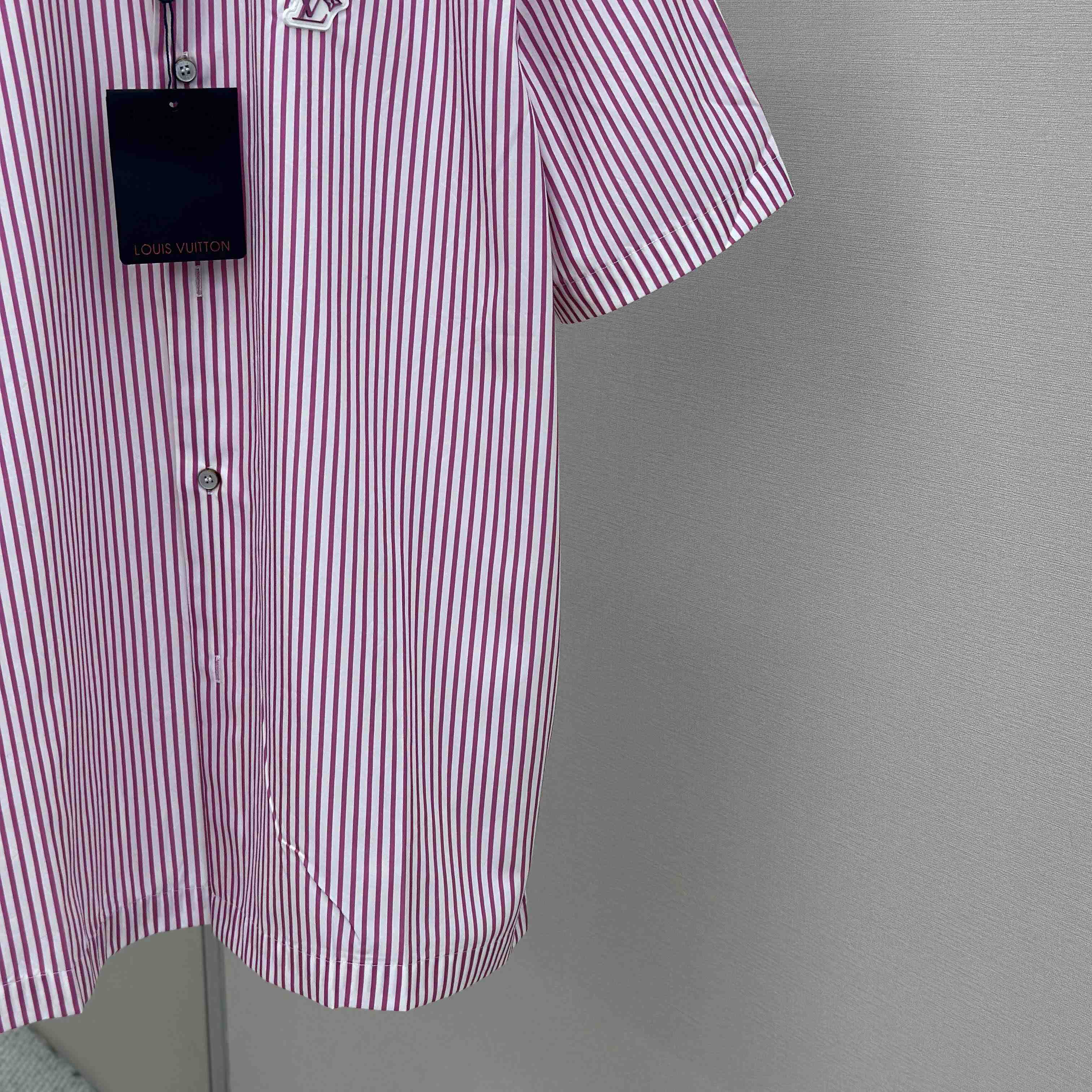 Louis Vuitton Monogram Striped Short-Sleeved Shirt   1AHVX7 - DesignerGu