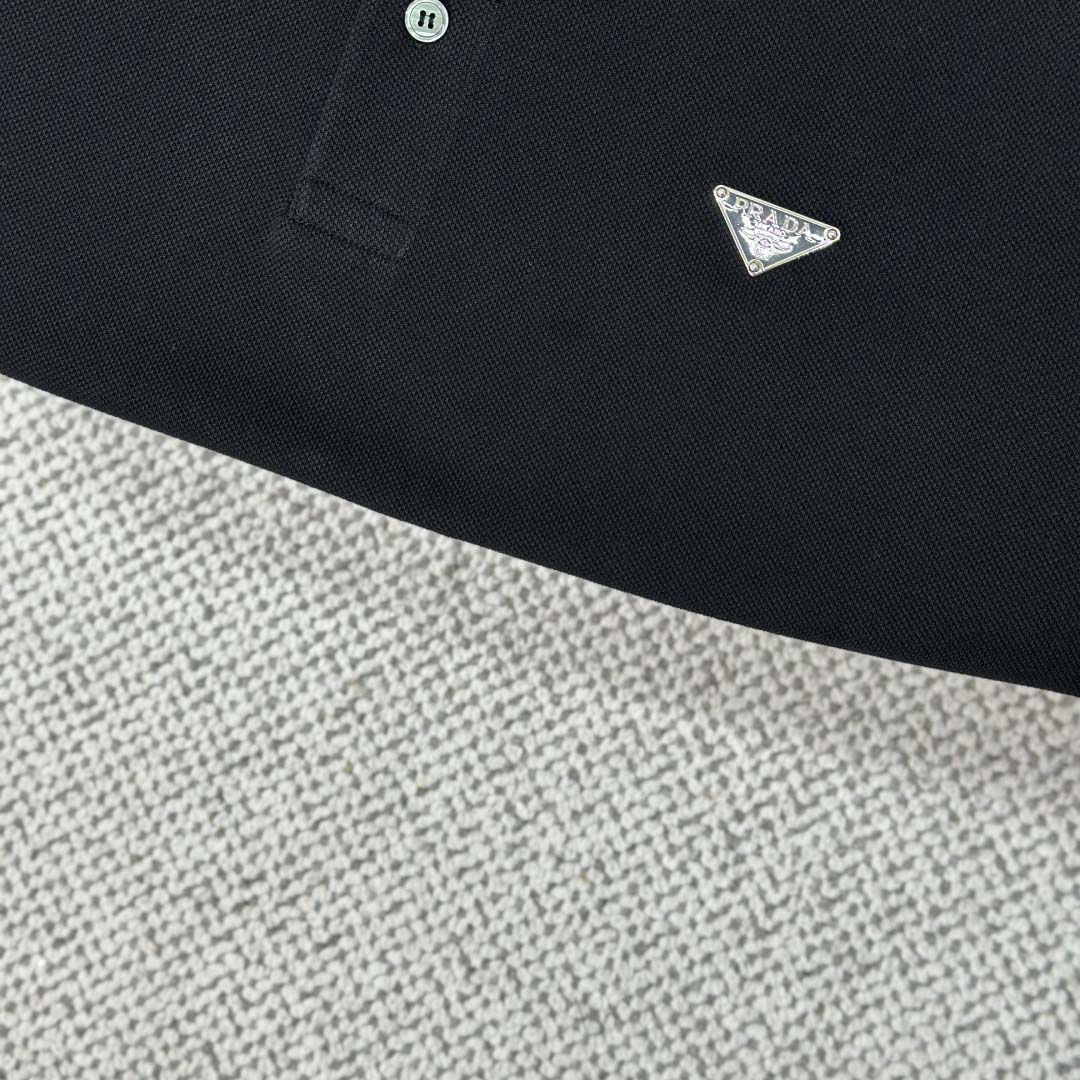 Prada Piqué Polo Shirt - DesignerGu