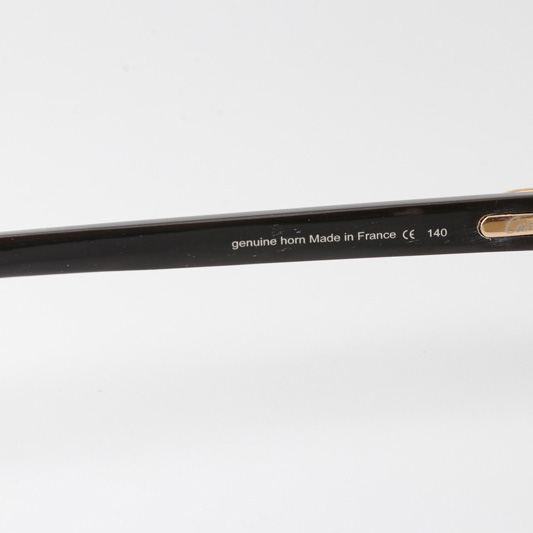 Cartier CT_3524012 Black Buffalo Sunglasses Gold Brown - DesignerGu