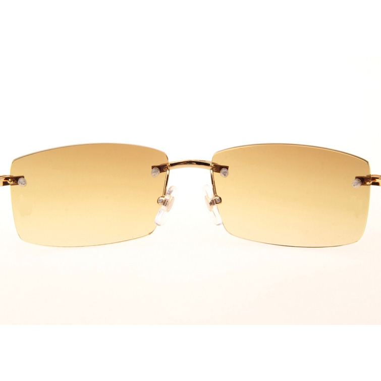 Cartier CT_3524012 Big Diamond Wood Sunglasses In Gold Brown - DesignerGu