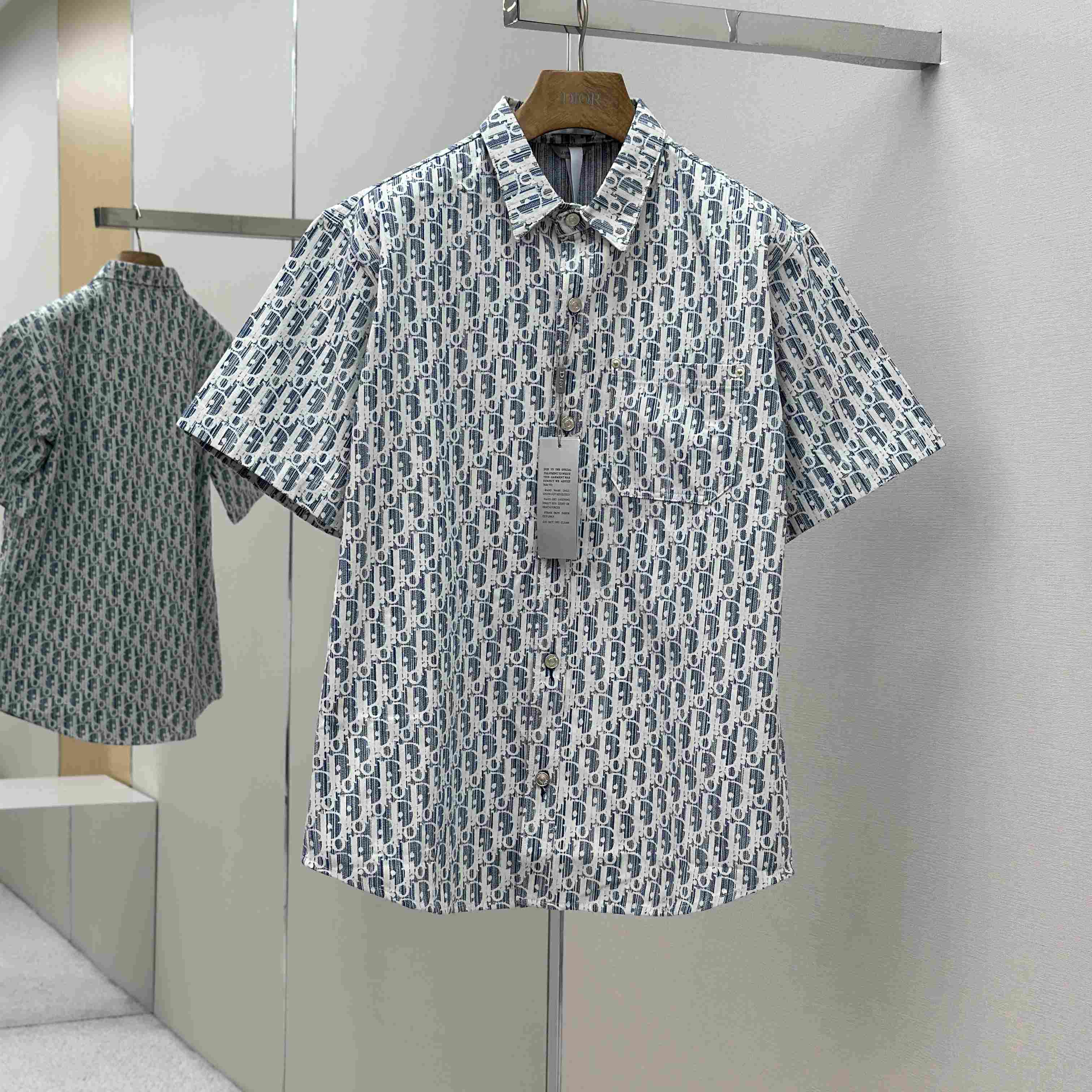 Dior Oblique Short-Sleeved Shirt - DesignerGu