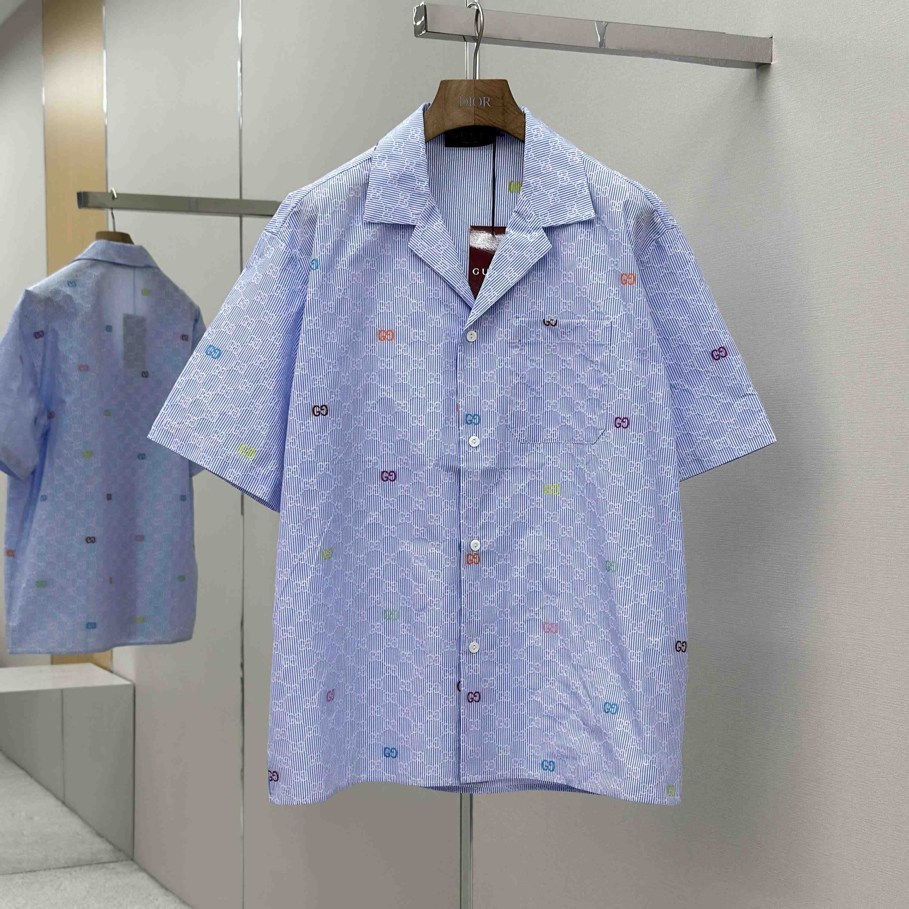 Gucci Striped Cotton Bowling Shirt - DesignerGu