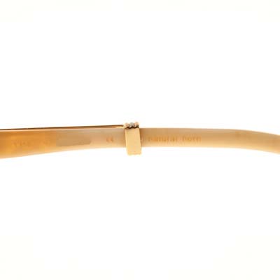 Cartier CT_1116679 Diamond White Buffalo Sunglasses In Gold Brown - DesignerGu