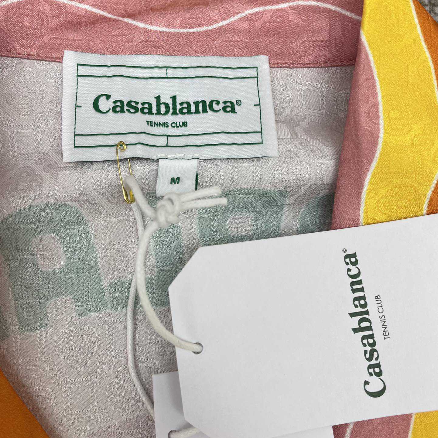 Casablanca Men's Rainbow Monogram Silk Camp Shirt   3452 - DesignerGu