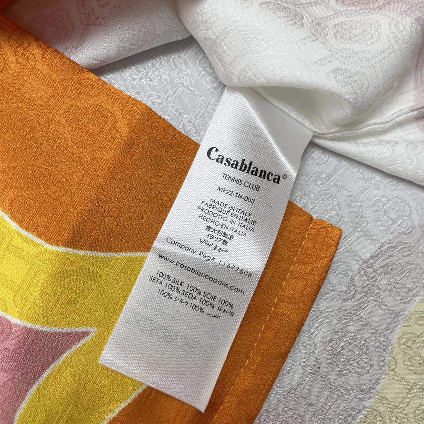 Casablanca Men's Rainbow Monogram Silk Camp Shirt   3452 - DesignerGu