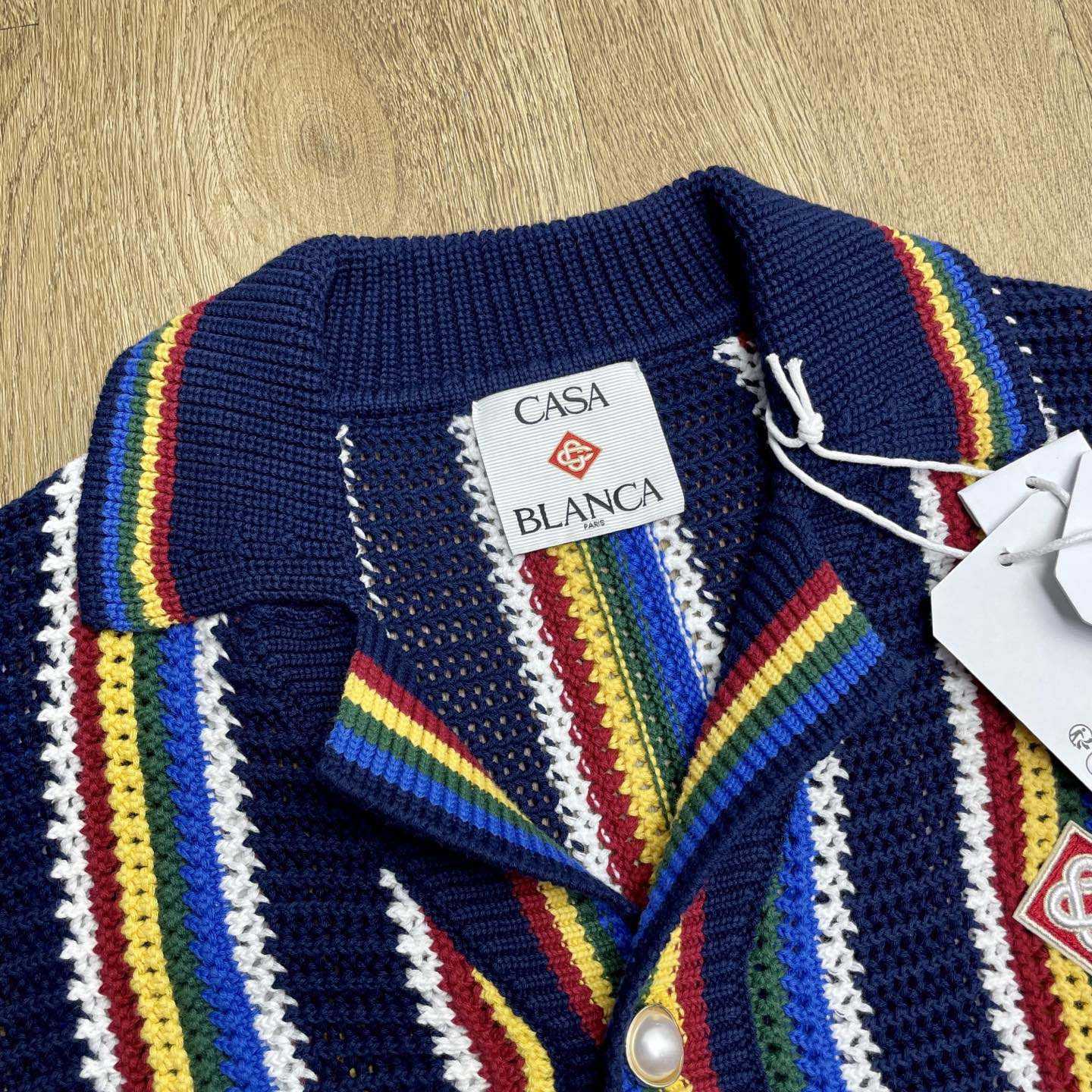 Casablanca Crochet Long-sleeve Stripe Shirt - DesignerGu